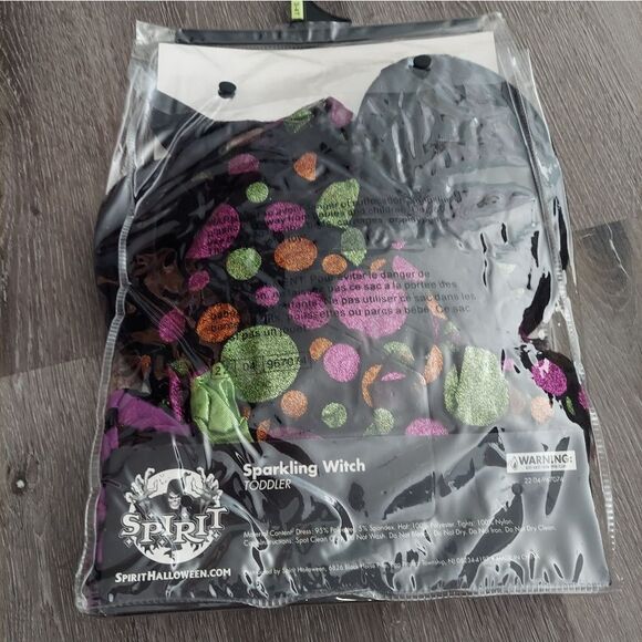 Spirit Halloween Toddler Sparkling Witch Costume 3T-4T - Picture 3 of 7